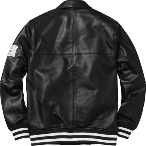 supreme uptown studded leather varsity jacket