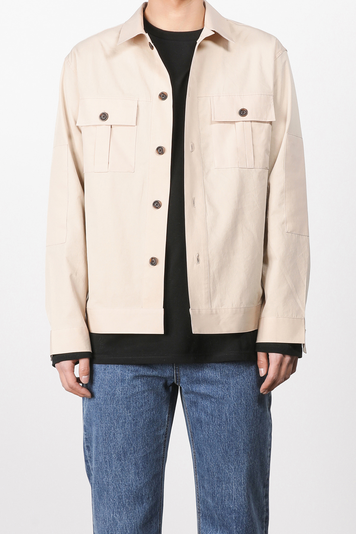 fatigue pocket shirt jacket (beige) #jp36