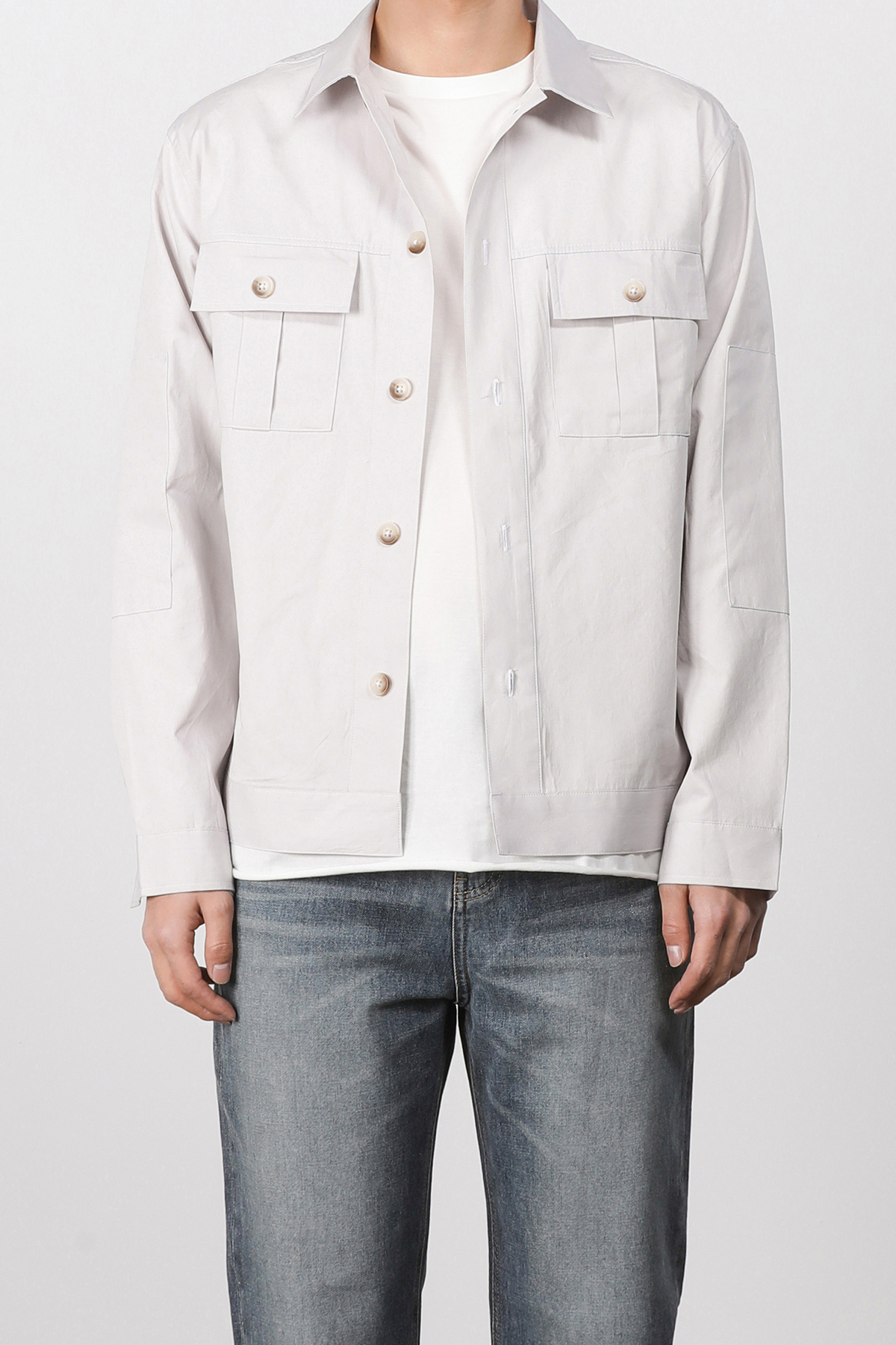 fatigue pocket shirt jacket (grey) #jp38