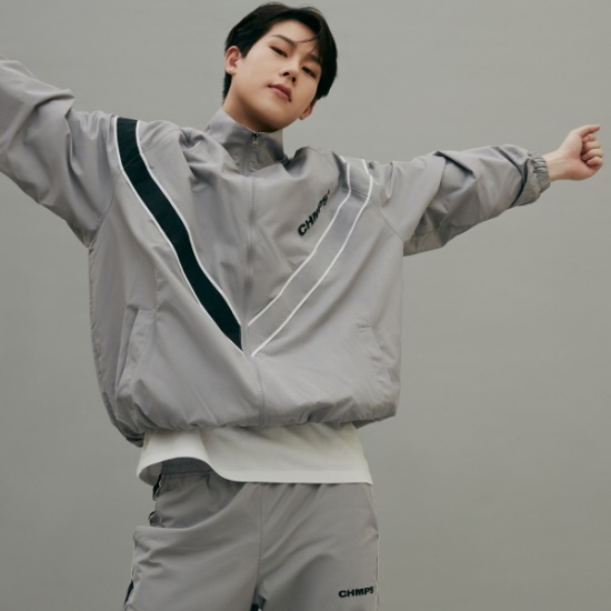 BORN CHAMPS CHMPS WIND JACKET CETCMJK05GY - GRAY | GVG STORE. K-POP,  K-FASHION STORE. Worldwide Shipping.