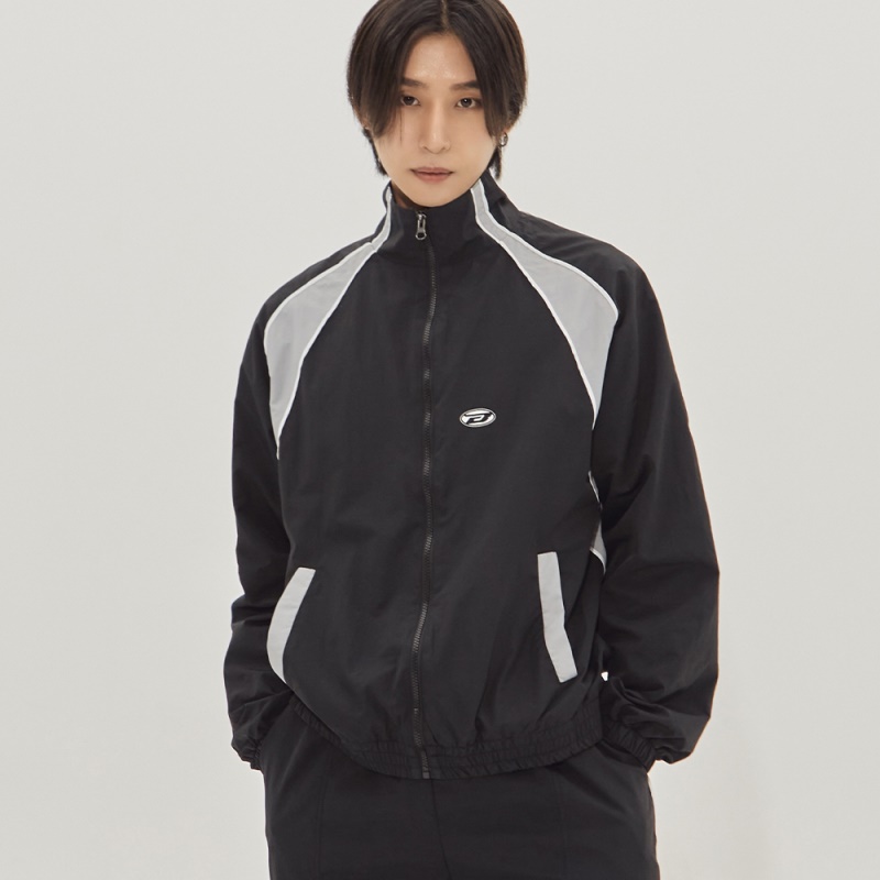 BORN CHAMPS CHMPS SPORTY LOGO TRACK JACKET B23FT19BK | GVG STORE ストア 韓国服通販  コンビニ決済 ペイペイ、ラインペイ決済可能